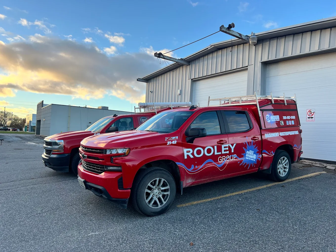 Rooley Group service trucks in Sault Ste. Marie